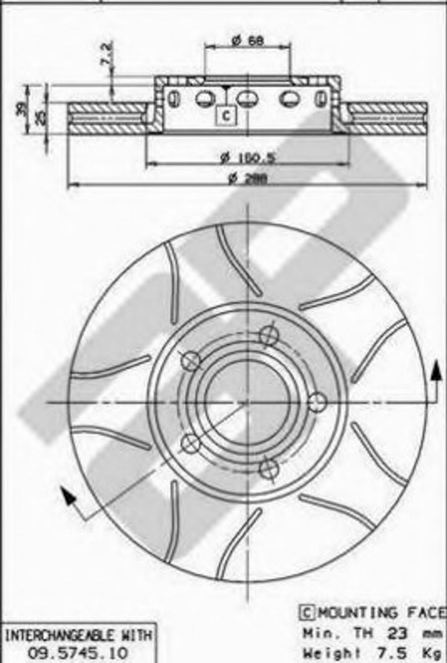 Metzger X25046 - Гальмівний диск autocars.com.ua