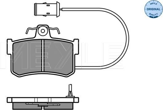 Meyle 025 200 8714/W - Тормозные колодки, дисковые, комплект avtokuzovplus.com.ua