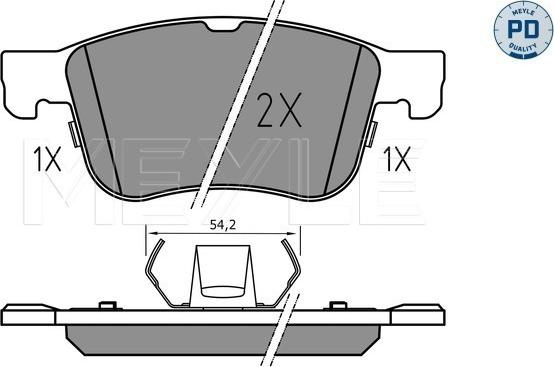 Meyle 025 205 5617/PD - Тормозные колодки, дисковые, комплект avtokuzovplus.com.ua