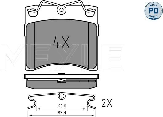 Meyle 025 206 5217/PD - Тормозные колодки, дисковые, комплект avtokuzovplus.com.ua