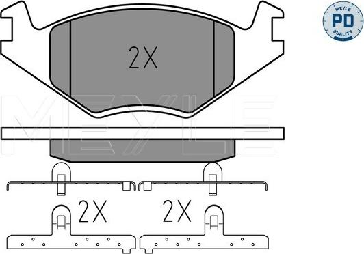 Meyle 025 208 8719/PD - Тормозные колодки, дисковые, комплект avtokuzovplus.com.ua