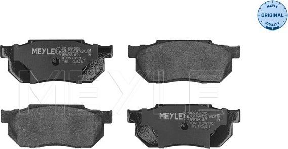Meyle 025 209 5915 - Тормозные колодки, дисковые, комплект autodnr.net