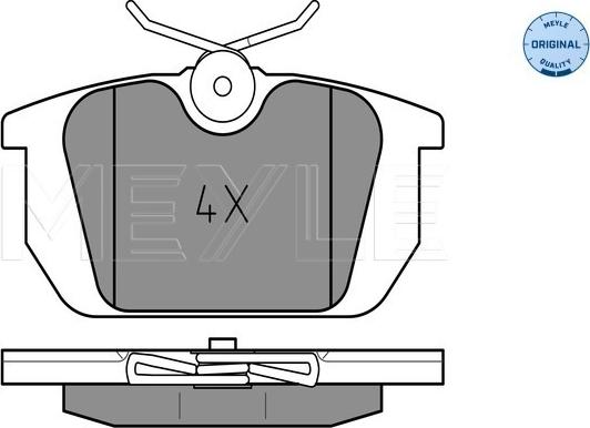 Meyle 025 211 0314 - Тормозные колодки, дисковые, комплект avtokuzovplus.com.ua