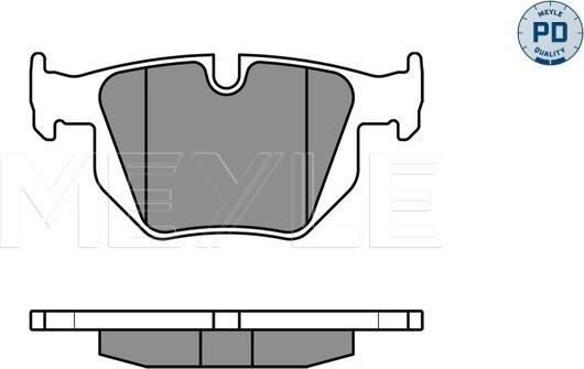 Meyle 025 212 8217/PD - Гальмівні колодки, дискові гальма autocars.com.ua