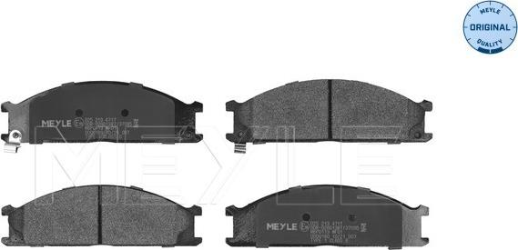 Meyle 025 213 4717 - Тормозные колодки, дисковые, комплект autodnr.net