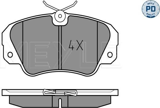 Meyle 025 213 6819/PD - Гальмівні колодки, дискові гальма autocars.com.ua