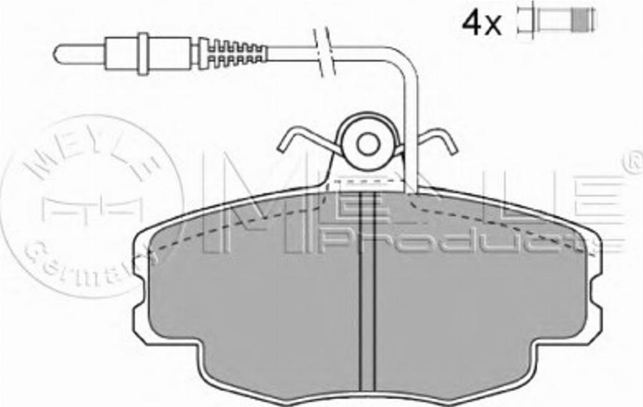 Meyle 025 214 6018/W - Тормозные колодки, дисковые, комплект avtokuzovplus.com.ua