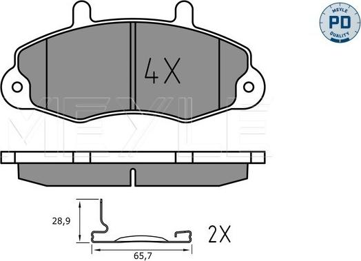 Meyle 025 214 7018/PD - Гальмівні колодки, дискові гальма autocars.com.ua