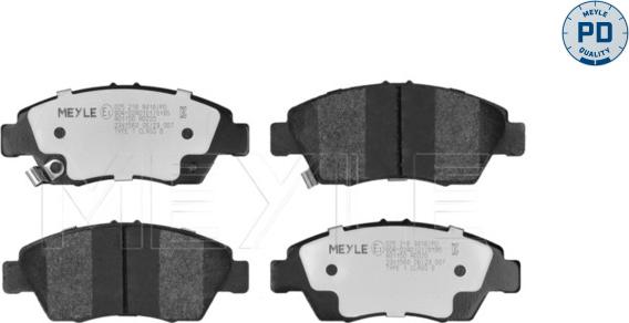 Meyle 025 216 9416/PD - Тормозные колодки, дисковые, комплект autodnr.net