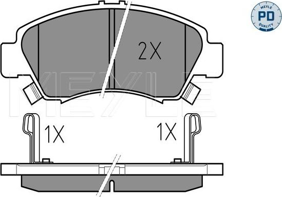 Meyle 025 216 9715/PD - Тормозные колодки, дисковые, комплект avtokuzovplus.com.ua