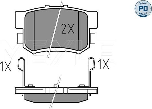 Meyle 025 217 1914/PD - Тормозные колодки, дисковые, комплект autodnr.net