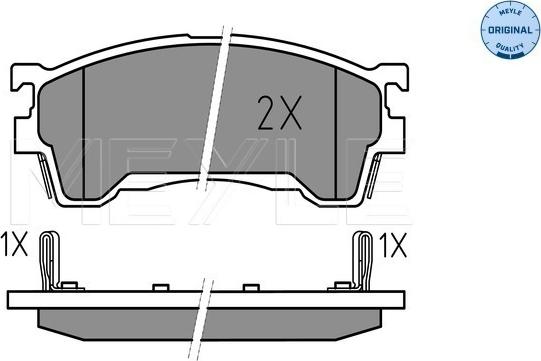 Meyle 025 217 5416/W - Гальмівні колодки, дискові гальма autocars.com.ua