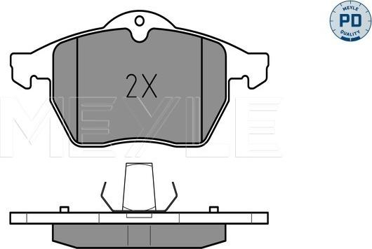 Meyle 025 218 2919/PD - Гальмівні колодки, дискові гальма autocars.com.ua