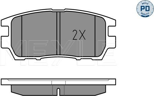 Meyle 025 218 4014/PD - Гальмівні колодки, дискові гальма autocars.com.ua