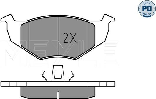 Meyle 025 218 6615/PD - Тормозные колодки, дисковые, комплект avtokuzovplus.com.ua