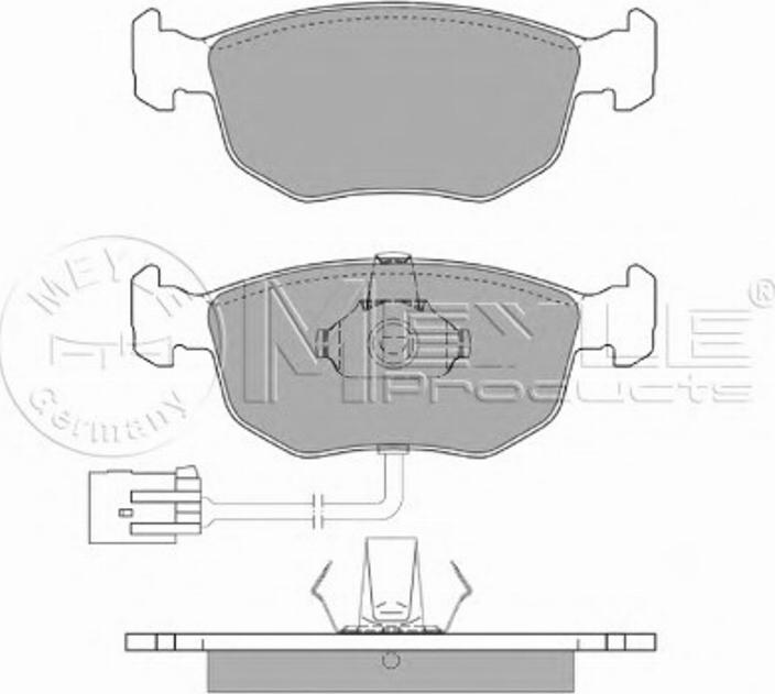 Meyle 0252191019W - Гальмівні колодки, дискові гальма autocars.com.ua