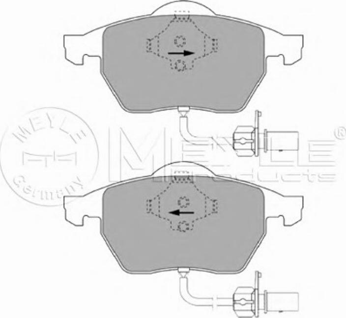 Meyle 025 219 3819/W - Гальмівні колодки, дискові гальма autocars.com.ua