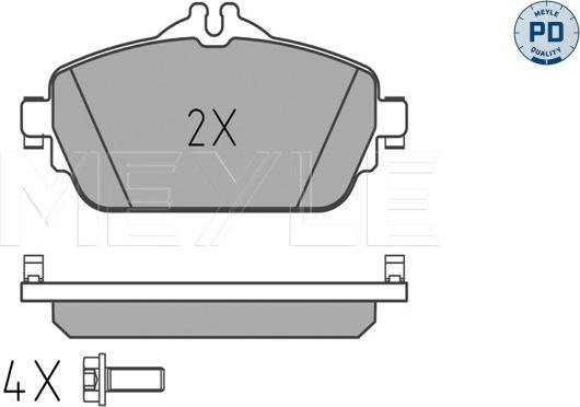 Meyle 025 220 3119/PD - Гальмівні колодки, дискові гальма autocars.com.ua