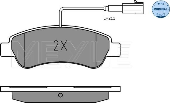 Meyle 025 220 4119 - Тормозные колодки, дисковые, комплект avtokuzovplus.com.ua