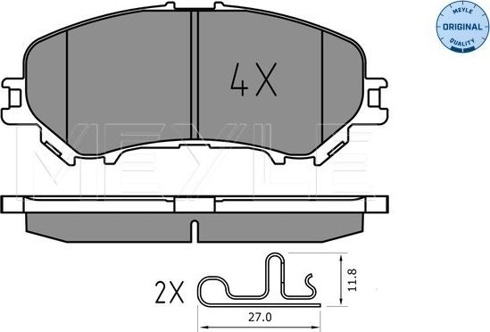 Meyle 025 220 6518 - Гальмівні колодки, дискові гальма autocars.com.ua