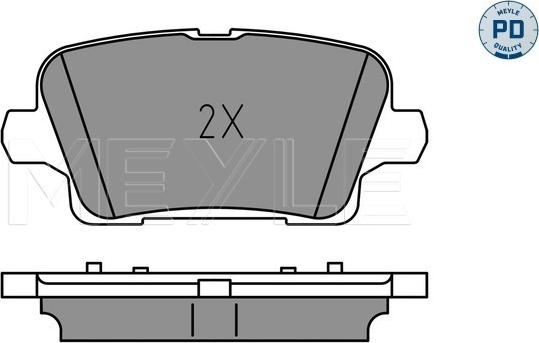 Meyle 025 221 2317/PD - Гальмівні колодки, дискові гальма autocars.com.ua