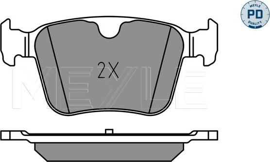 Meyle 025 221 4116/PD - Тормозные колодки, дисковые, комплект avtokuzovplus.com.ua