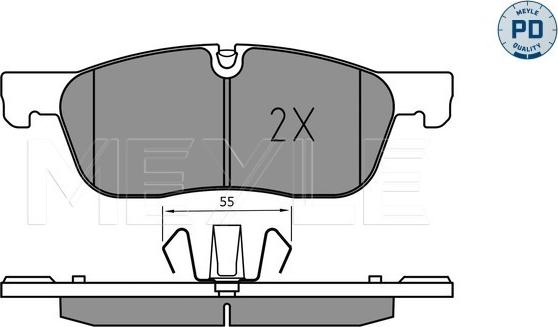 Meyle 025 221 4519/PD - Гальмівні колодки, дискові гальма autocars.com.ua