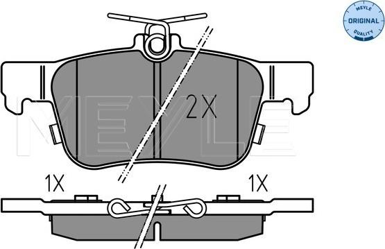 Meyle 025 222 3116 - Тормозные колодки, дисковые, комплект autodnr.net