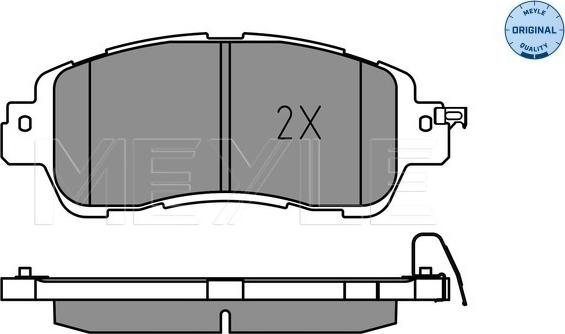 Meyle 025 222 3515 - Тормозные колодки, дисковые, комплект avtokuzovplus.com.ua