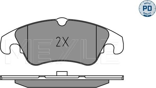 Meyle 025 222 5219/PD - Гальмівні колодки, дискові гальма autocars.com.ua