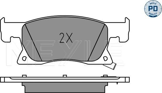 Meyle 025 223 4220/PD - Гальмівні колодки, дискові гальма autocars.com.ua