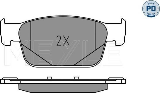 Meyle 025 223 8317/PD - Комплект гальмівних колодок autocars.com.ua