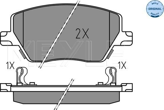 Meyle 025 223 9719 - Тормозные колодки, дисковые, комплект avtokuzovplus.com.ua