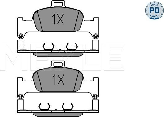 Meyle 025 224 0216/PD - Гальмівні колодки, дискові гальма autocars.com.ua