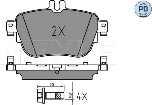 Meyle 025 224 3716/PD - Тормозные колодки, дисковые, комплект autodnr.net