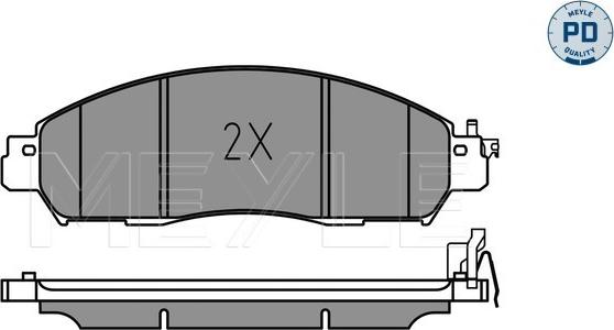 Meyle 025 224 3917/PD - Тормозные колодки, дисковые, комплект avtokuzovplus.com.ua