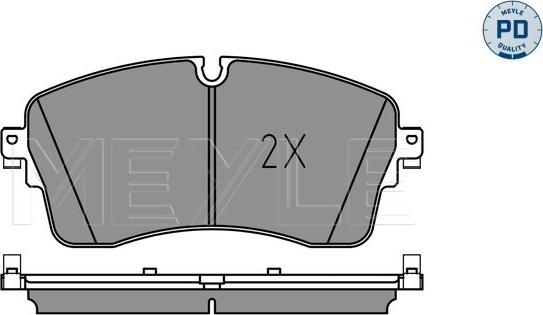 Meyle 025 224 8517/PD - Гальмівні колодки, дискові гальма autocars.com.ua