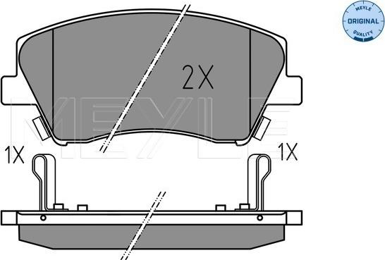 Meyle 025 225 1817 - Тормозные колодки, дисковые, комплект avtokuzovplus.com.ua