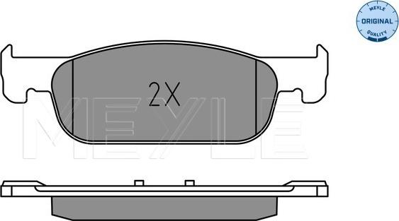 Meyle 025 225 2517 - Тормозные колодки, дисковые, комплект avtokuzovplus.com.ua