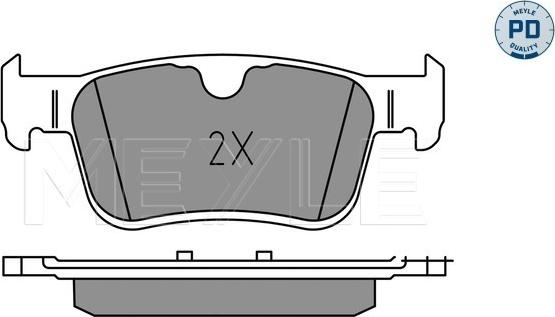 Meyle 025 225 6816/PD - Гальмівні колодки, дискові гальма autocars.com.ua