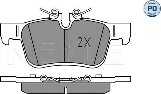 Meyle 025 225 6816/PD - Гальмівні колодки, дискові гальма autocars.com.ua