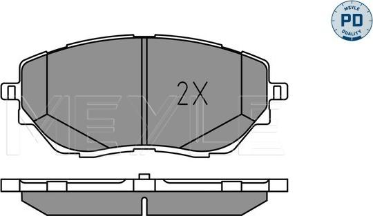 Meyle 025 227 8218/PD - Тормозные колодки, дисковые, комплект avtokuzovplus.com.ua