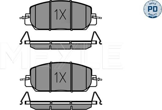 Meyle 025 227 9717/PD - Гальмівні колодки, дискові гальма autocars.com.ua