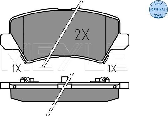 Meyle 025 229 0115 - Гальмівні колодки, дискові гальма autocars.com.ua