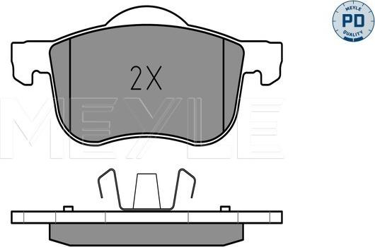 Meyle 025 230 7318/PD - Тормозные колодки, дисковые, комплект avtokuzovplus.com.ua