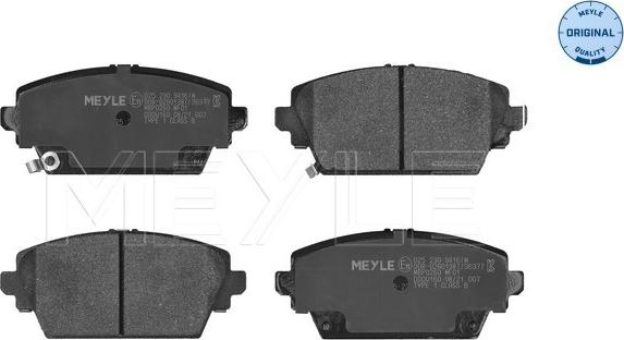 Meyle 025 230 9416/W - Тормозные колодки, дисковые, комплект avtokuzovplus.com.ua