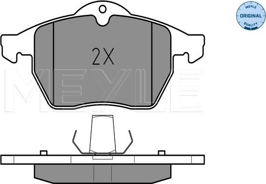 Meyle 025 231 1619/W - Гальмівні колодки, дискові гальма autocars.com.ua