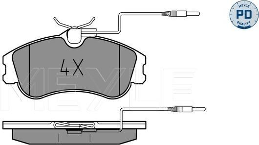 Meyle 025 231 2419/PD - Тормозные колодки, дисковые, комплект avtokuzovplus.com.ua