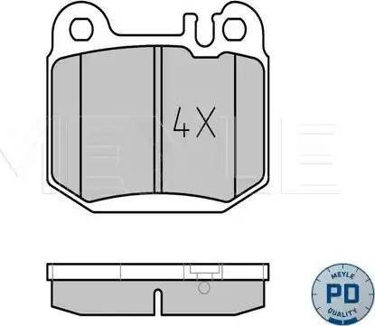 Meyle 025 231 5716/PD - Гальмівні колодки, дискові гальма autocars.com.ua