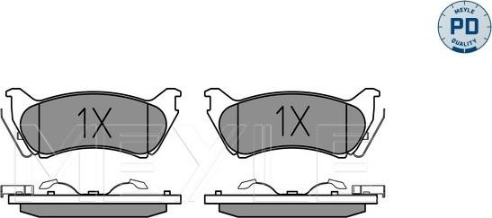 Meyle 025 231 8917/PD - Гальмівні колодки, дискові гальма autocars.com.ua